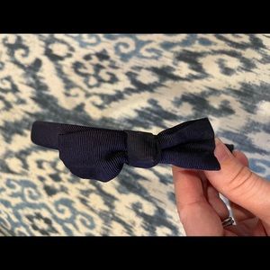 Navy grosgrain ribbon bow headband